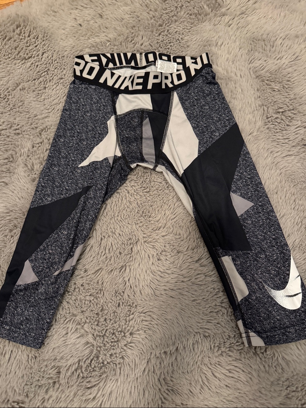 Nike Black & White Kids' Athletic Compression Jeans